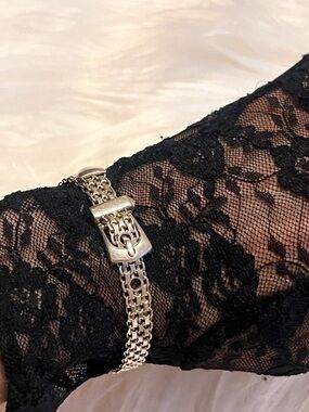 Sterling Silver Woven Chain Bracelet - Silver 8inch